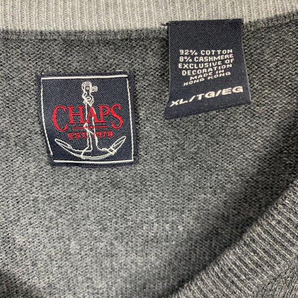 Chaps Men's Classic Fit Cashmere Blend Sweater XL - Picture 3 of 6
